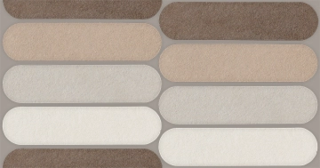 Nuances Mosaico Ovale Mix Caldo NU00MOVC1 - 1, Strideup, 19.5x37cm, 9.00mm, Not rectified