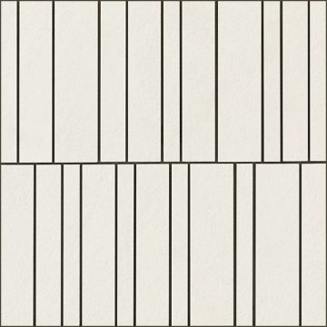 Nuances Mosaico Listelli NU01ML - Bianco, Strideup, 30x30cm, 9.00mm, Not rectified