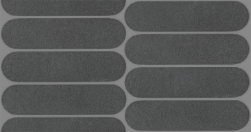 Nuances Mosaico Ovale NU04MOV - Nero, Strideup, 19.5x37cm, 9.00mm, Not rectified
