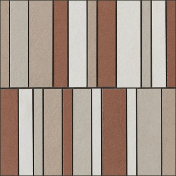 Nuances Mosaico Listelli Mix Caldo NU00MLC2 - 2, Strideup, 30x30cm, 9.00mm, Not rectified