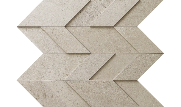 Nordic Stone Mosaico Chevron NT02MC - Danimarca, Naturale, 28x32cm, 9.00mm, Not rectified
