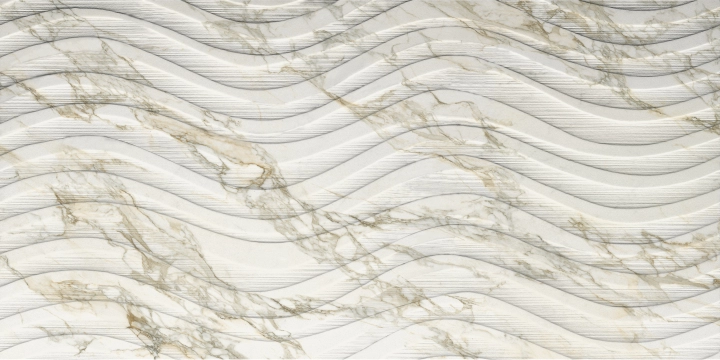 Marble Experience MB02BAO - Calacatta Gold, Onda, 60x120cm, 9.00mm, Rectified