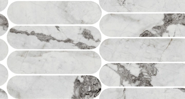 Charm Experience Mosaico Ovali CH04MOVL - Invisible Grey, Lappato, 19.5x37cm, 9.00mm, Rectified