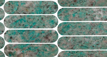 Charm Experience Mosaico Ovali CH05MOVL - Amazzonite, Lappato, 19.5x37cm, 9.00mm, Rectified