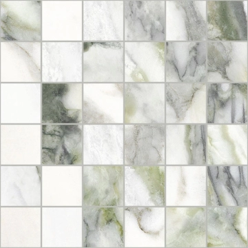 Charm Experience Mosaico CH023ML - Calacatta Green, Lappato, 30x30cm, 9.00mm, Rectified
