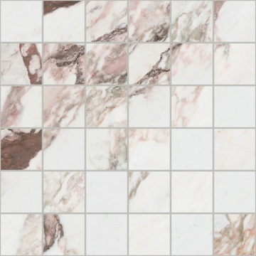 Charm Experience Mosaico CH013ML - Calacatta Pink, Lappato, 30x30cm, 9.00mm, Rectified