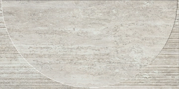 I Travertini Decoro Radio 3D TR05DRD - Grigio Vein Cut, Strideup, 120x120cm, 9.00mm, Rectified