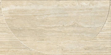 I Travertini Decoro Radio 3D TR03DRD - Beige Vein Cut, Strideup, 120x120cm, 9.00mm, Rectified