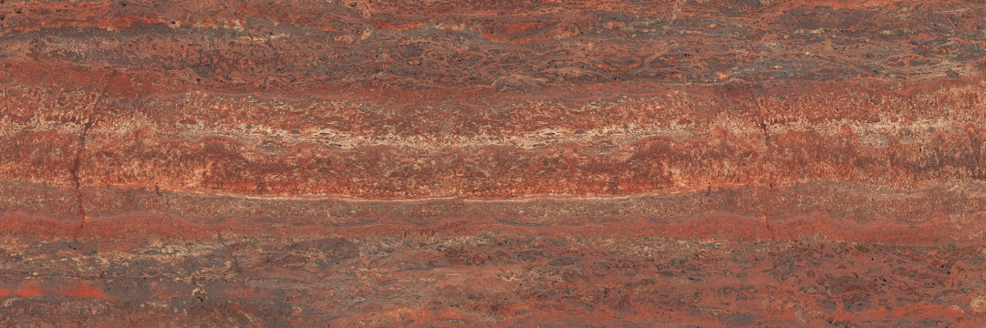 I Travertini Decoro Rilievo 3D TR07DRL - Rosso Vein Cut, Strideup, 120x120cm, 9.00mm, Rectified