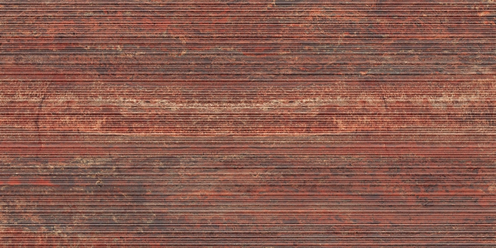 I Travertini TR07BAR - Rosso Vein Cut, Ribbed, 60x120cm, 9.00mm, Rectified