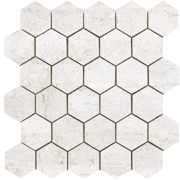 Dayton Hexagono White, Naturale, 26.3x27.4cm, 10.00mm, Rectified