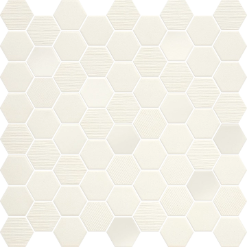 Hexa Mosaico 4,3x3,8 TTBST01MHMIX - Cotton Candy, Mix matt, glossy, fabric, 12.44x12.44