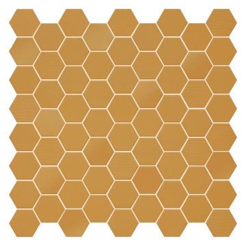 Hexa Mosaico 4,3x3,8 TTHX16MHMIX - Yellow Corn, Mix matt, glossy, fabric, 12.44x12.44