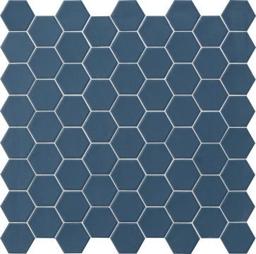 Hexa Mosaico 4,3x3,8 TTHX21MHN - Aegean Blue, Matt, 12.44x12.44