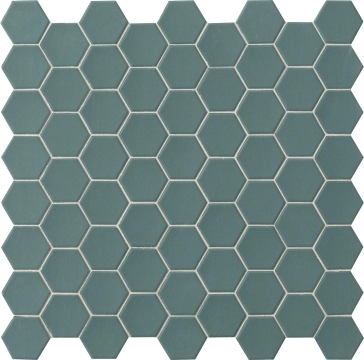 Hexa Mosaico 4,3x3,8 TTHX18MHN - Laurel Green, Matt, 12.44x12.44