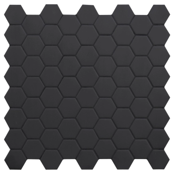 Hexa Mosaico 4,3x3,8 TTHX09MHN - Black Swan, Matt, 12.44x12.44