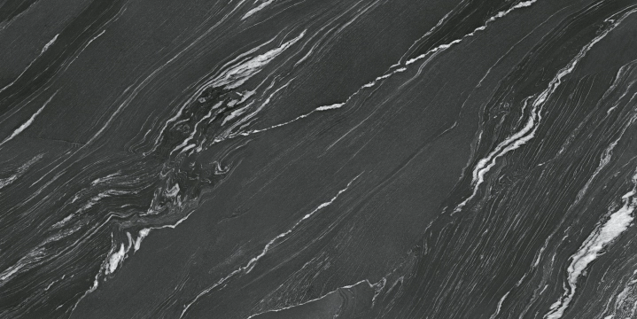 Pannonia Stone AN620LR - Anthracite, Lucidato, 60.4x120.8cm, 9.00mm, Rectified