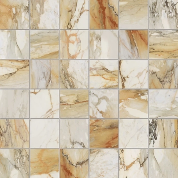 Bianco Mosaico MK.CAL MV 30 - Mv, Matt, 30x30cm, 10.00mm, Rectified