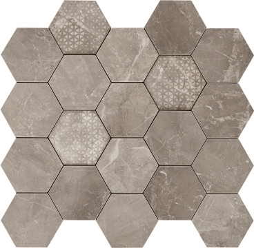 Majestic Hexagono 02618 - Supreme Grey, Levigato, 34x36cm, 8.50mm, Rectified