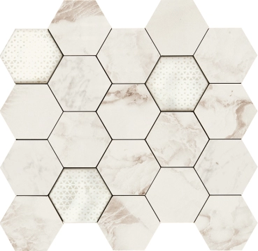 Majestic Hexagono 02617 - Imperial Pearl, Levigato, 34x36cm, 8.50mm, Rectified