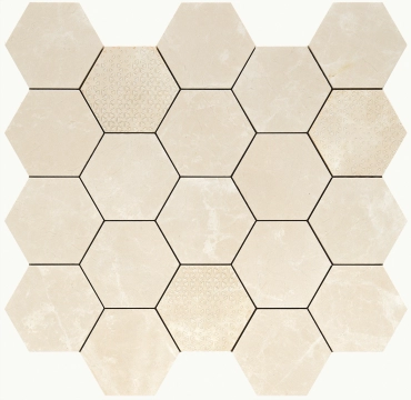 Majestic Hexagono 02676 - Precious Gem, Levigato, 34x36cm, 8.50mm, Rectified