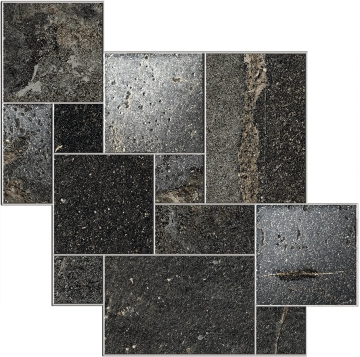 Ibla Ragusa 04011 - Nera Mix, Mix lap/nat, 30x30cm, 9.50mm, Rectified