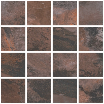 Slate Way Malla 255900013913 - Brown, Matt, 30x30cm, 10.00mm, Not rectified