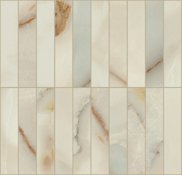 Les Bijoux Mosaico 767569 - Onyx Blanche, Glossy, 30x30cm, 10.00mm, Not rectified