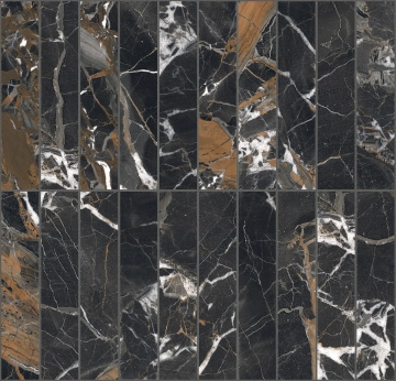 Les Bijoux Mosaico 767571 - Ombre Caravage, Glossy, 30x30cm, 10.00mm, Not rectified