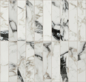 Les Bijoux Mosaico 767570 - Calacatta Altissimo, Glossy, 30x30cm, 10.00mm, Not rectified
