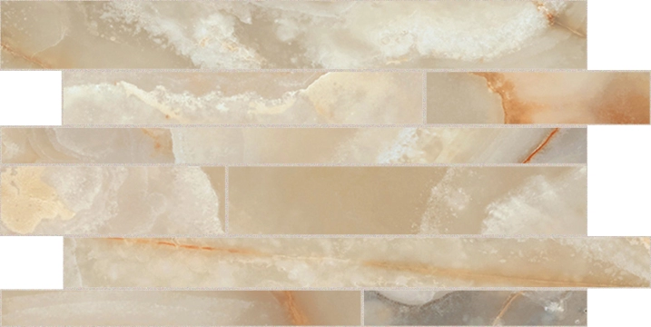 Onyx&more Listello Sfalsato 767671 - Golden Onyx, Glossy, 30x60cm, 10.00mm, not-rectified