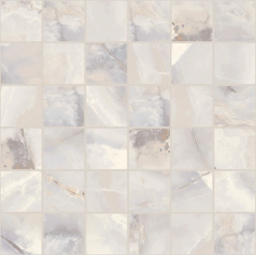 Onyx&more Mosaico 5x5 767641 - White Onyx, Glossy, 30x30cm, 10.00mm, not-rectified