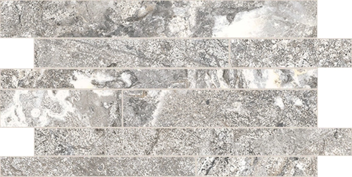 Onyx&more Listello Sfalsato 767678 - White Porphyry, Strutturato, 30x60cm, 10.00mm, not-rectified