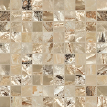 Onyx&more Mosaico 3x3 767758 - Golden Blend, Glossy, 30x30cm, 10.00mm, not-rectified