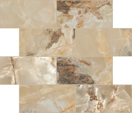 Onyx&more Muretto 767786 - Golden Blend, Satin, 30x30cm, 6.00mm, not-rectified