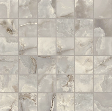 Onyx&more Mosaico 5x5 767648 - Silver Onyx, Satin, 30x30cm, 10.00mm, not-rectified