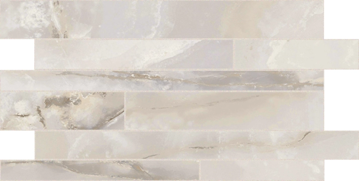 Onyx&more Listello Sfalsato 767670 - White Onyx, Glossy, 30x60cm, 10.00mm, not-rectified