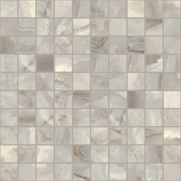 Onyx&more Mosaico 3x3 767657 - Silver Onyx, Glossy, 30x30cm, 10.00mm, not-rectified