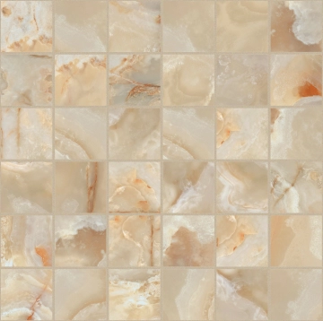 Onyx&more Mosaico 5x5 767647 - Golden Onyx, Satin, 30x30cm, 10.00mm, not-rectified