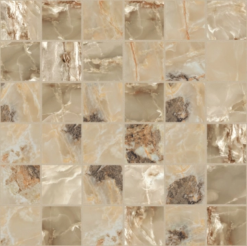 Onyx&more Mosaico 5x5 767751 - Golden Blend, Glossy, 30x30cm, 10.00mm, not-rectified