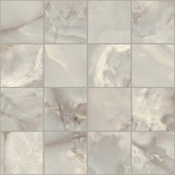 Onyx&more Mosaico 7,5x7,5 767698 - Silver Onyx, Satin, 7.5x7.5 cm, 6.00mm, not-rectified