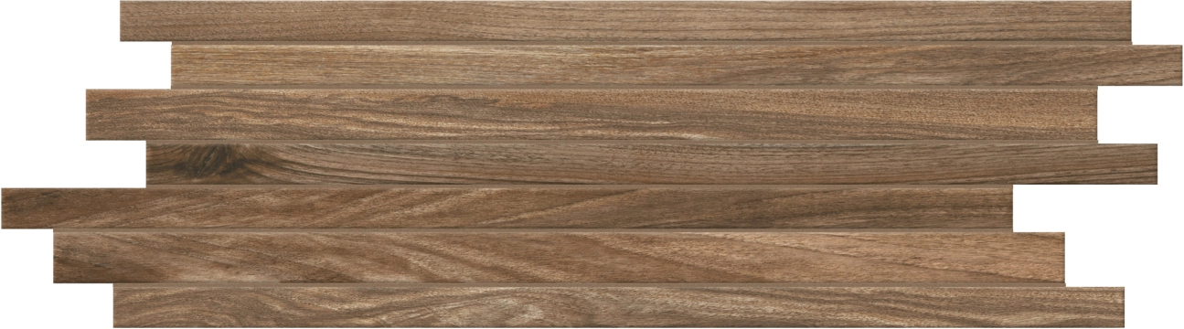 Wooden Tile Modulo Sfalsato 742063 - Walnut, Naturale, 20x60cm, 10.00mm, not-rectified