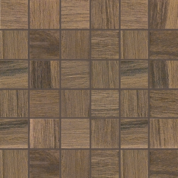 Wooden Tile Mosaico Sfalsato 741931 - Walnut, Naturale, 30x30cm, 10.00mm, not-rectified