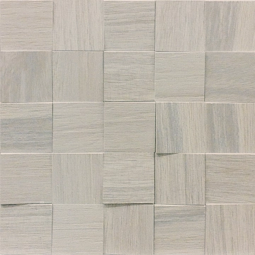 Wooden Tile Mosaico 3D 742056 - Gray, Naturale, 30x30cm, 10.00mm, not-rectified
