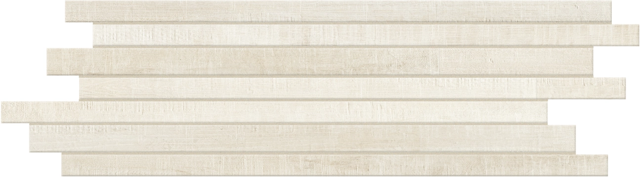Wooden Tile Modulo Sfalsato 742060 - White, Naturale, 20x60cm, 10.00mm, not-rectified