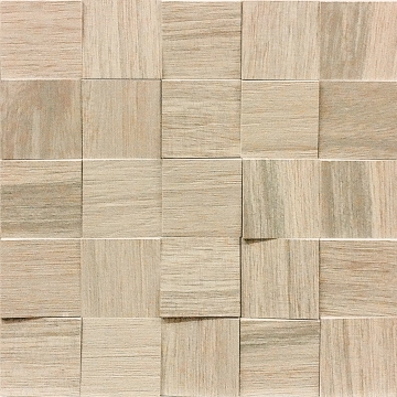 Wooden Tile Mosaico 3D 742057 - Almond, Naturale, 30x30cm, 10.00mm, not-rectified
