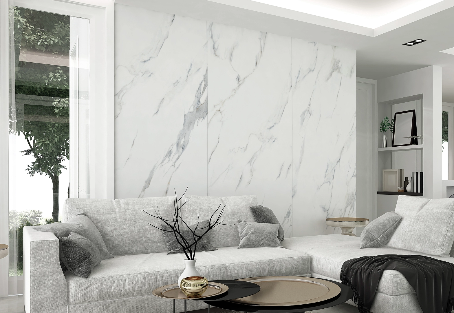 EnergieKer Calacatta Calacatta, Lappato campo pieno, 120x280cm, 6.00mm ...