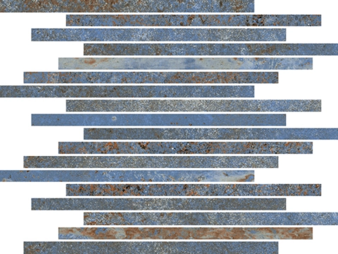 Flatiron Mosaico Ass M30FL.BLA - Blue, Naturale, 30x30cm, 9.00mm, not-rectified
