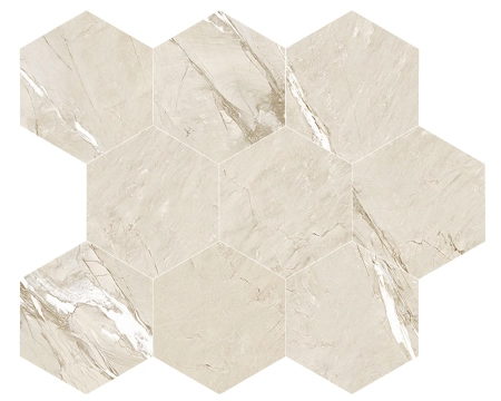 Cardosia Mosaico Esagona M30CRDBGE - Beige, Naturale, 26x30cm, 9.00mm, Not-rectified
