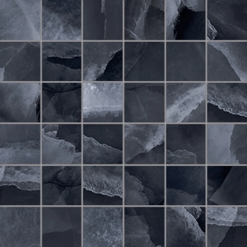 Onyx Mosaico T36 M30OIBK - Black, Lappato campo pieno, 30x30cm, 9.00mm, Not-rectified